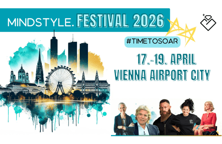 Die zweite Ausgabe des Festivals wartet vom 17. bis 19. April mit zahlreichen Keynotes, Präsentationen und Workshops für Emotion, Motivation sowie beruflichen und privaten Erfolg auf. Auf der Bühne stehen unter anderem Marion Bender, Ashley Cain und Dieter Lange. © Mindstyle Festival 