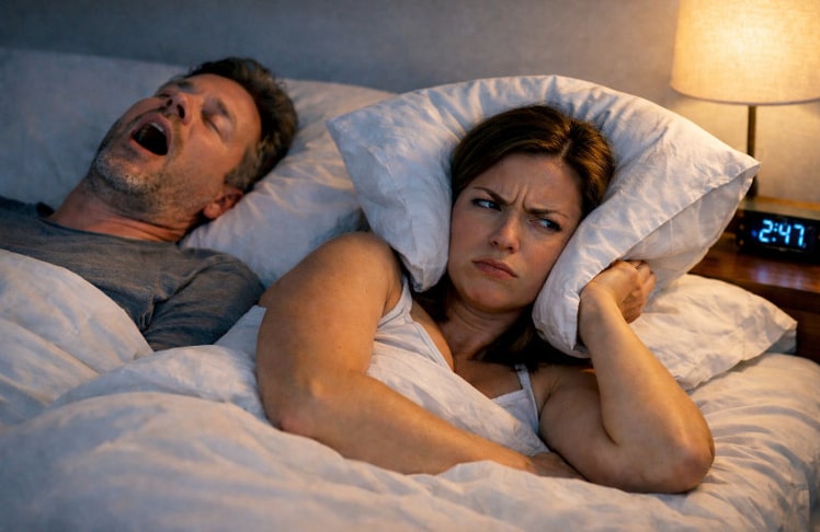 Besonders genervt sind die Österreicher:innen vom Schnarchen des:der Partner:in. (Symbolbild)