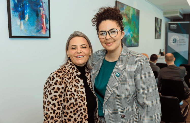 V.l.n.r.: Daniela Hirsch (Research SRE STRABAG Real Estate GmbH) und Whitney Chaibane (Head of Marketing/ Sponsorings IMMOUnited)