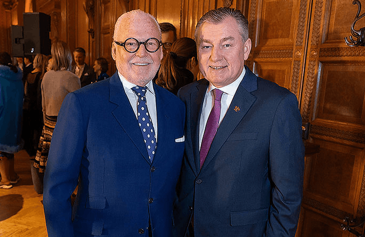 Wolfgang Rosam (l.) mit Spitzenkoch Toni Mörwald.