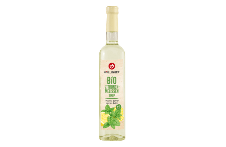Und zum anderen den Sirup Zitronenmelisse.