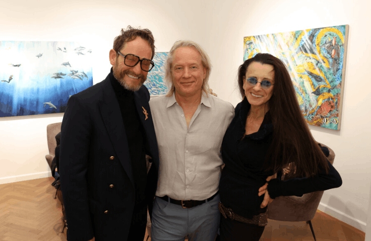 V.l.n.r.: Franz-Josef Baur, Doug Argue und Brigitte Just