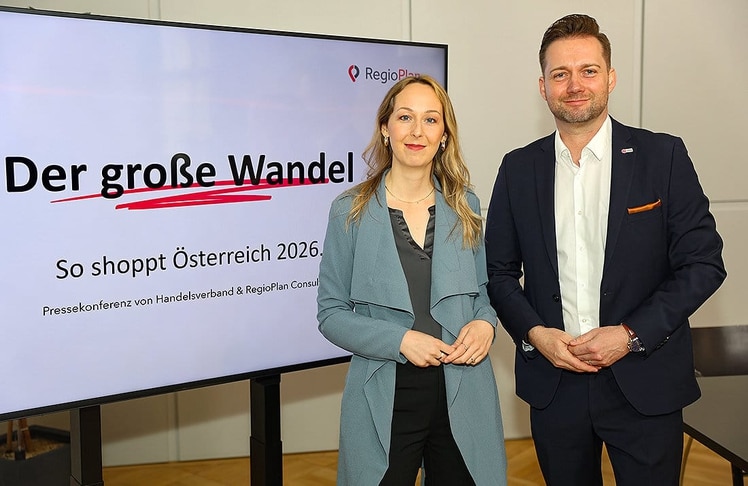 Romina Jenei, Geschäftsführerin von RegioPlan und Rainer Will, Geschäftsführer des Handelsverbands.