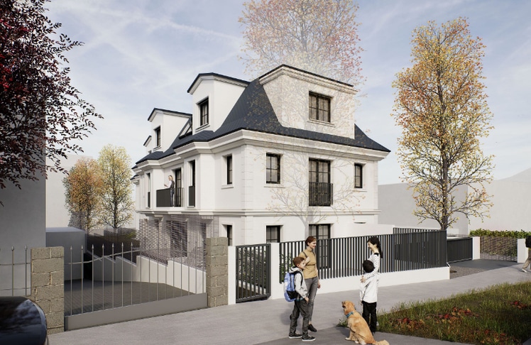 Visualisierung Wohnhaus Einsiedeleigasse 22a in Hietzing © Habau Group