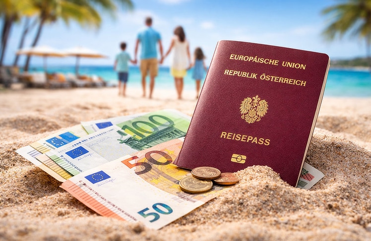 Trotz eines insgesamt zurückhaltenden Konsums sind viele europäische Verbraucher:innen bereit, gezielt Geld für Reisen auszugeben. (Symbolbild) © KI-generiert mit ChatGPT von OpenAI
