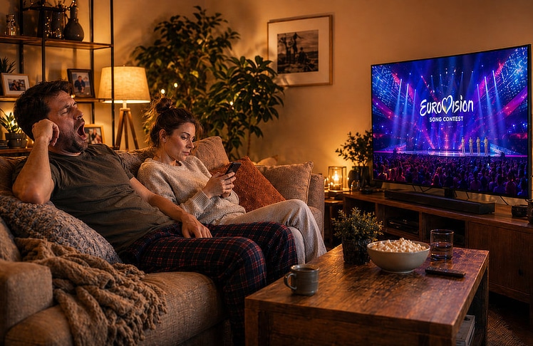 Obwohl sich die meisten Österreicher:innen kaum bis gar nicht für den ESC interessieren, plant immerhin rund ein Drittel, zumindest eine der Live-Shows zu verfolgen. (Symbolbild) © KI-generiert mit ChatGPT von OpenAI