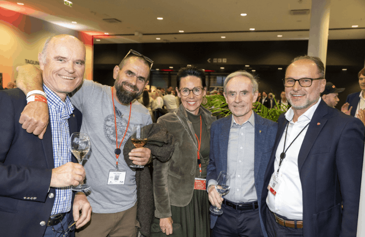 V.l.n.r.: Rudi Obauer, Richard Triebaumer, Karin Meisel, Karl Obauer und Thomas Panholzer