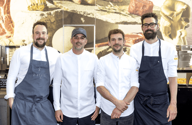 Gastköche Montag: Sören Herzig, Restaurant Herzig in Wien; Alexander Forbes, Hotel Berghof, Sankt Johann; Matthias Hausburg, Die Labstelle in Wien 1 und Werner Tschiedel, Gasthaus Ziegelwerk, Wimpassing an der Leitha