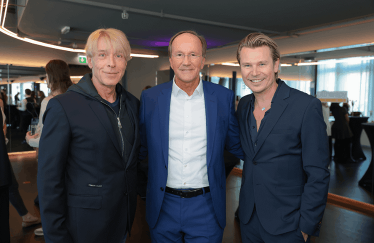 V.l.n.r.: Journalist Dominic Heinzl, John Harris-Eigentümer Ernst Minar und Style up your Life-Herausgeber Adi Weiss 