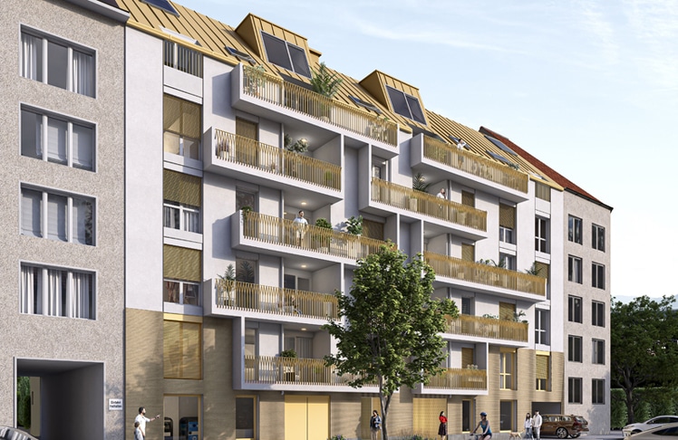 Vermarktung von "SixtySix" in Wien-Penzing ist in vollem Gange © Die Wohnkompanie/Seehorst Visuals