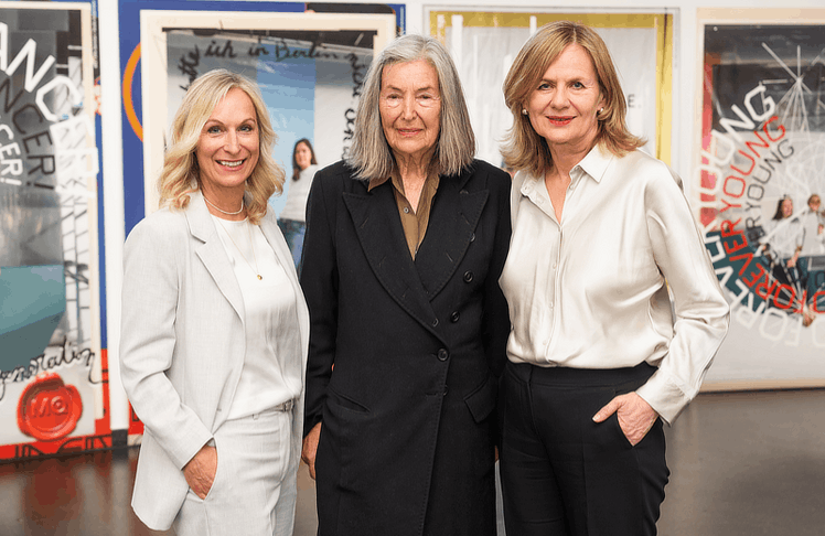 V.l.n.r.: Heike Fischer, Starfotografin Elfie Semotan und die Direktorin des MQs Bettina Leidl 