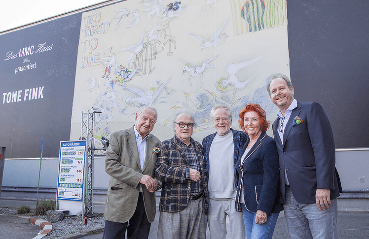 V.l.n.r.: Ruldolf Klingohr, Michael Köhlmeier, Tone Finke, Ingrid Klingohr und Nikolaus Klingohr 