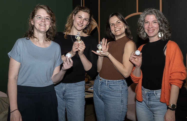 Silber räumte dentsu Austria ab (v.l.n.r.): Andrea Schantl (Infoscreen), Denise Deutsch (dentsu Austria), Anna Natlacen (dentsu Austria) und Monika Rohr (Infoscreen).