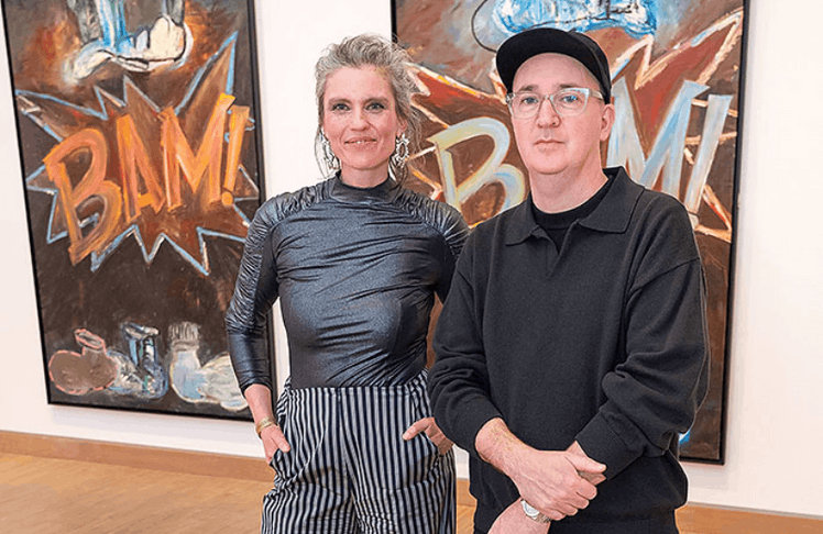 Künstlerin Micha Wille und Brian Donnelly