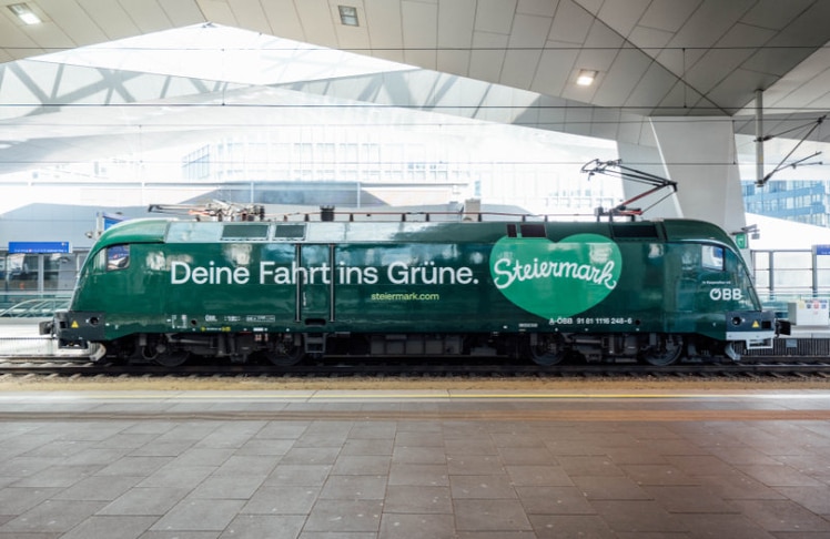 Die neue Steiermark-Lok wurde am Wiener Hauptbahnhof getauft. © ÖBB / Willinger