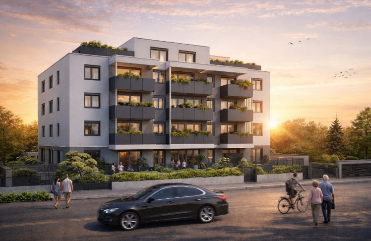 In Wien-Floridsdorf entsteht das Projekt "Donaufeld Höfe" © bildraum.at/IC-KI Visualisierungen