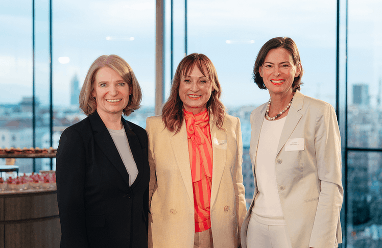 V.l.n.r.:  Annette Mann (CEO Austrian Airline), Kristin Hanusch-Linser (Herausgeberin sheconomy) und Silvia Angelo (Vorständin der ÖBB-Infrastruktur AG)