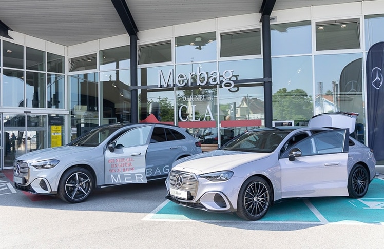 Der noch taufrische GLC (l.) und die brandneue C-Klasse teilen sich die identische Elektroplattform mit 800-Volt-Technologie.