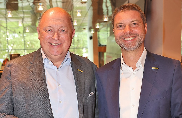 Andreas Klauser, CEO von Palfinger (links), und Felix Strohbichler, CFO von Palfinger © LEADERSNET/U. Brandl