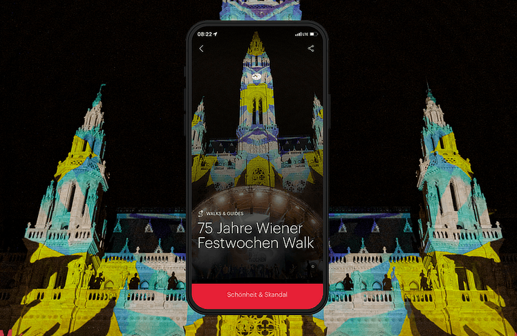Der "75 Jahre Wiener Festwochen Walk" führt zu insgesamt zwölf Stationen mit Festival-Bezug – jeder Ort ist einem besonderen Festwochen-Jahr gewidmet