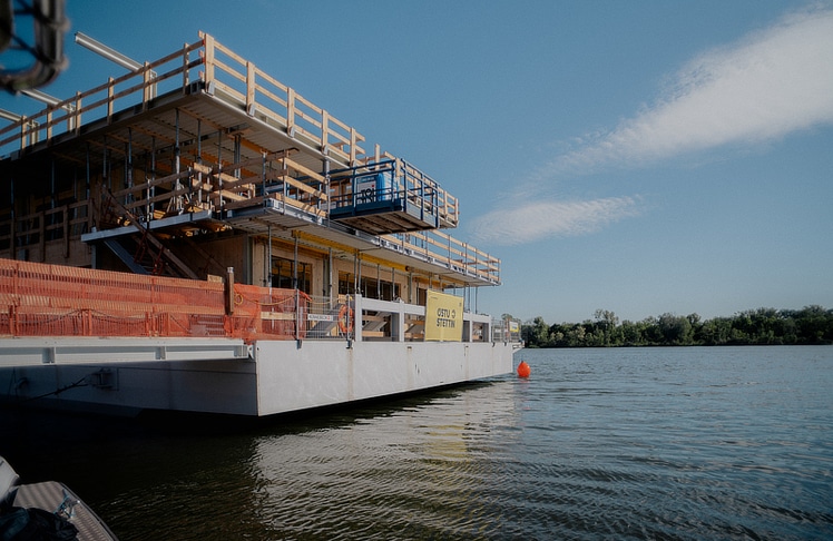 "via donau" bekommt schwimmende Unternehmenszentrale © MW-Architekturfotografie/Habau Group/Östu Stettin 