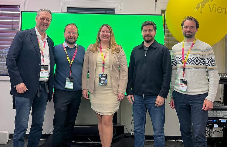 Die Jury (v.l.n.r.): Niki Futter (Angel Investor), Paul Pöltner (CEO Startuplive Global), Silke Greiner (CEO A&S Beteiligungsgesellschaft mbH), Kambis Kohansal Vajargah (Head of Startup-Services WKO) und Florian Schanznig (Gründen & Startups Wirtschaftsagentur Wien). 