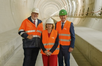Offizielle Delegation durchquerte erstmals den Semmering-Basistunnel