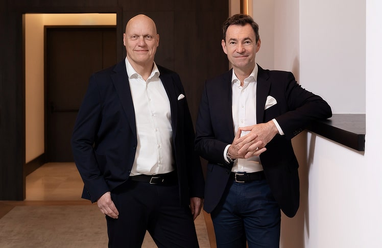 ARA Vorstand Thomas Eck (links) und ARA Vorstandssprecher Harald Hauke © ARA AG/APA-Fotoservice/Jana Madzigon