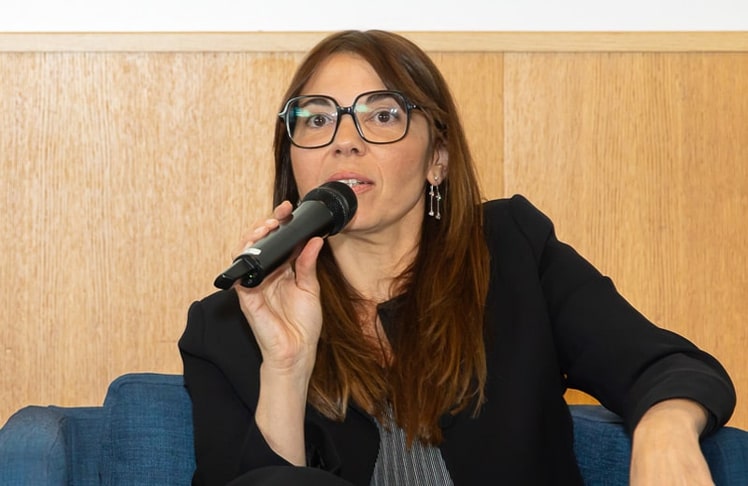 Francesca Ferlaino bei der Diskussionsrunde