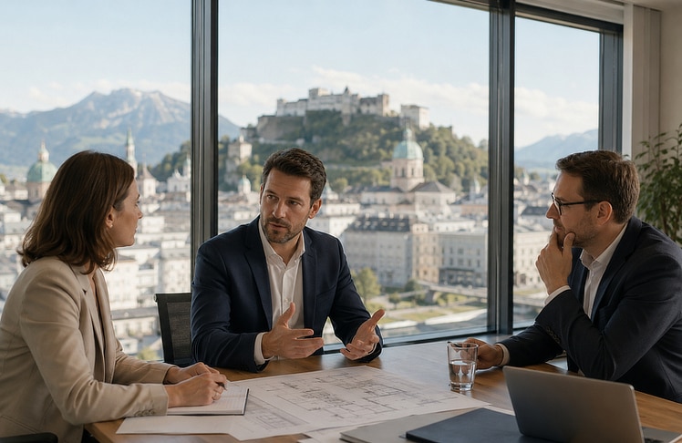 Salzburger Gewerbeimmobilienmarkt bleibt von Flächenknappheit geprägt (Symbolbild) © KI-generiert mit ChatGPT von OpenAI