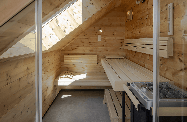 Klafs machte aus einer bisherigen Nasszelle des Einfamilienhauses eine Sauna. 
