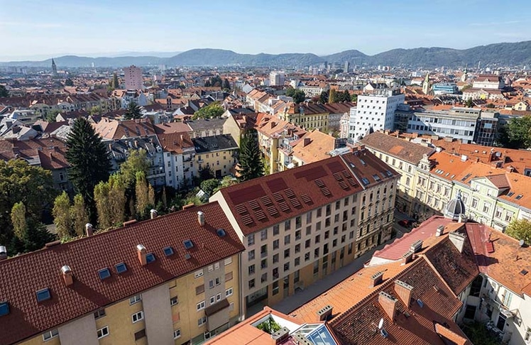 Wohnprojekt Oasis Uhlandgasse in begehrter Wohngegend in Graz-St. Leonhard © Strobl Bau - Holzbau