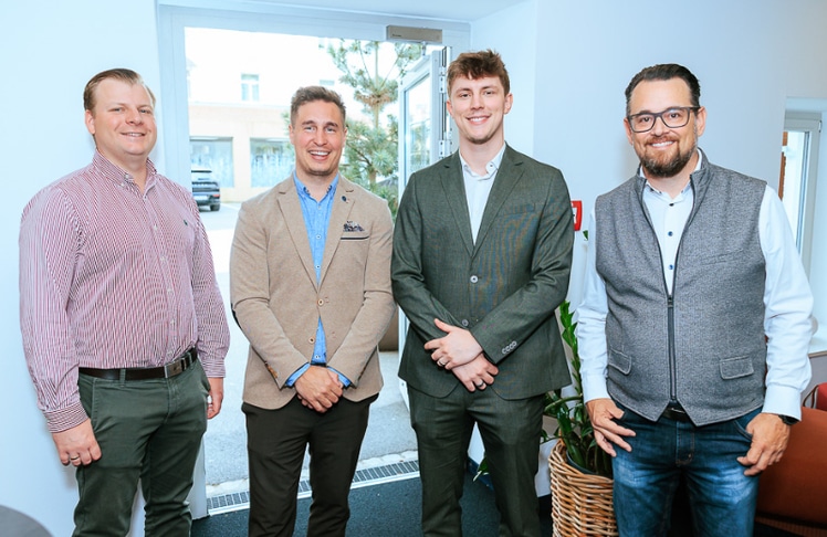 V.l.n.r.: Johannes Breuss (Breuss & Partner GmbH), Valetin Bauer (IMMOunited), Jakob Rieb (Cachalot Media House/Immomedien) und Bernd Wehinger (Oikos Holding GmbH) © LEADERSNET/A. Felten