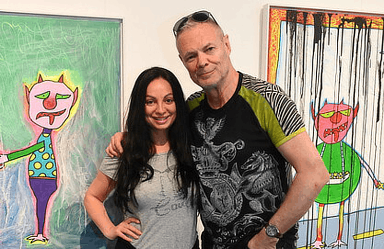 Künstlerin Margarita Gavrielova und Musikproduzent Klaus Biedermann