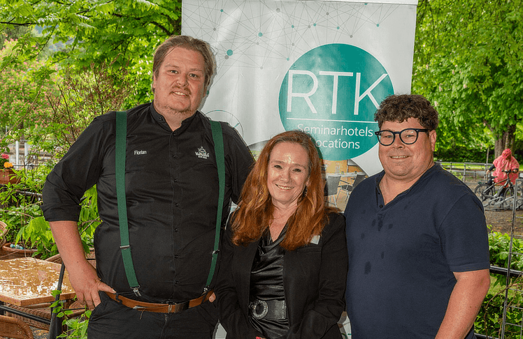 V.l.n.r.: Florian Rapp (Geschäftsführer Wirtshaus am See), Uschi Huber
(Geschäftsführerin RTK) und Thomas Stranner (RTK Botschafter)