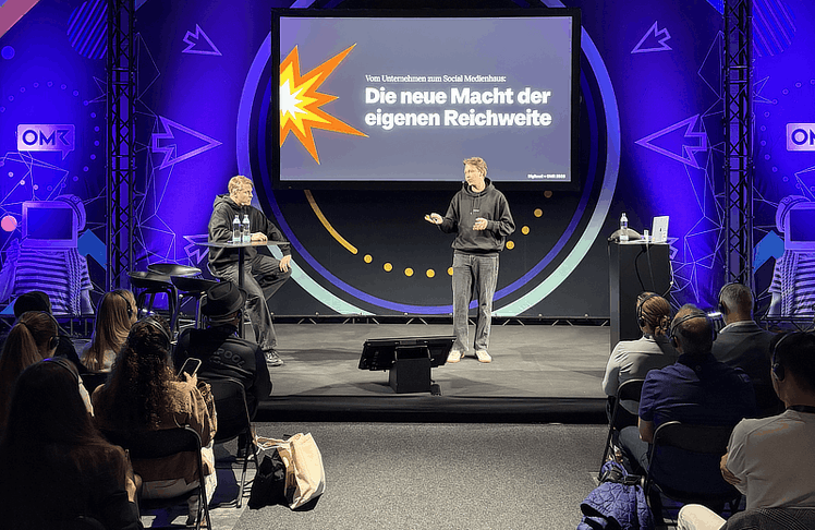 Maximilian Heske (l.) und Jan-Gabriel Ritter (r) bei der OMR-Masterclass