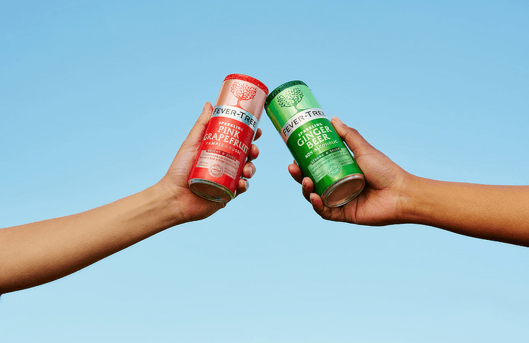 Mit Sparkling Pink Grapefruit und Sparkling Ginger Beer kommen zwei der Non-Tonic-Sorten der Marke Fever-tree erstmals in der 250 ml-Dose auf den Markt.