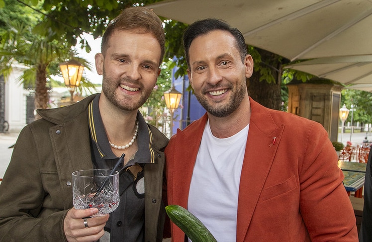 Profitänzer Herby Stanonik (l.) und "Mr. Austria" Christopher Dengg.