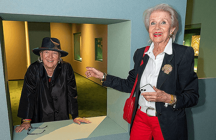 V.l.n.r.: Die Kunsthistorikerin Agnes Husslein-Arco und die Kulturmanagerin sowie Generalsekretärin der Gesellschaft der Freunde der bildenden Künste in Wien Sylvia Eisenburger-Kunz