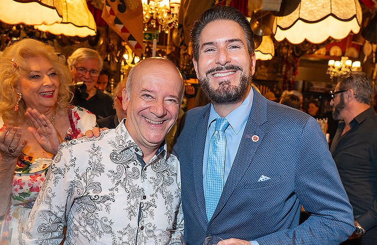 Entertainer Andy Lee Lang (l.) und Opernsänger Clemens Unterreiner. © Andreas Tischler