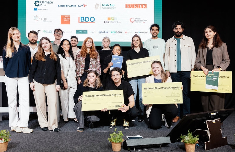 Zum Abschluss des Tages fand der ClimateLaunchpad-Wettbewerb statt, bei dem das Start-up Joyh zum Sieger gekürt wurde. © Kurier / Romar Ferry