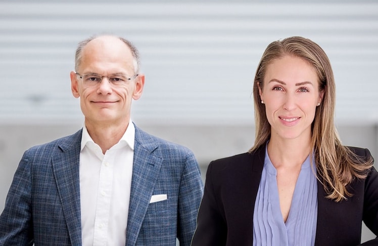 Post-Generaldirektor Walter Oblin, Generaldirektor und Nicole Schlögl-Slavik, Leiterin Marketing und Produktmanagement Brief & Werbepost bei der Österreichischen Post