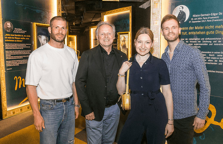 V.l.n.r.: Schauspieler Max Ortner, Unternehmer Christoph Rahofer, Schauspielerin Julia Jelinek und Profi-Tänzer Herby Stanonik © LEADERSNET/ D. Mikkelsen