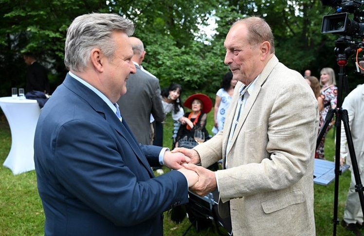 Michael Ludwig (l.) mit Christian Ludwig Attersee. © Christian Jobst