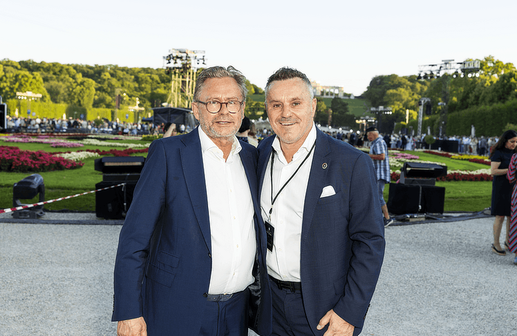 V.l.n.r.: Alexander Wrabetz und Klaus Panholzer © SKB / Stefan Joham