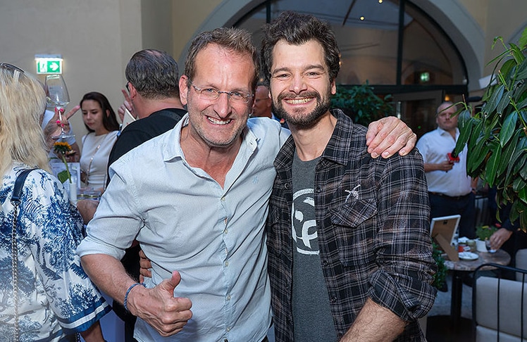 Schauspieler Andreas Ferner (l.) und Schauspieler Aaron Karl. © Andreas Tischler