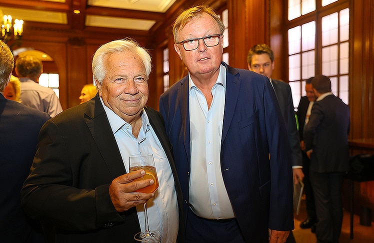 Medienmacher Wolfgang Fellner (l.) und Auhofcenter-Chef Peter Schaider.