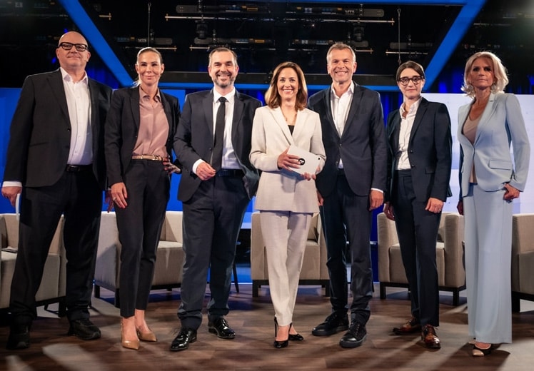 Die sechs ORF-Spitzenkandidaten im doppelten Schlagabtausch