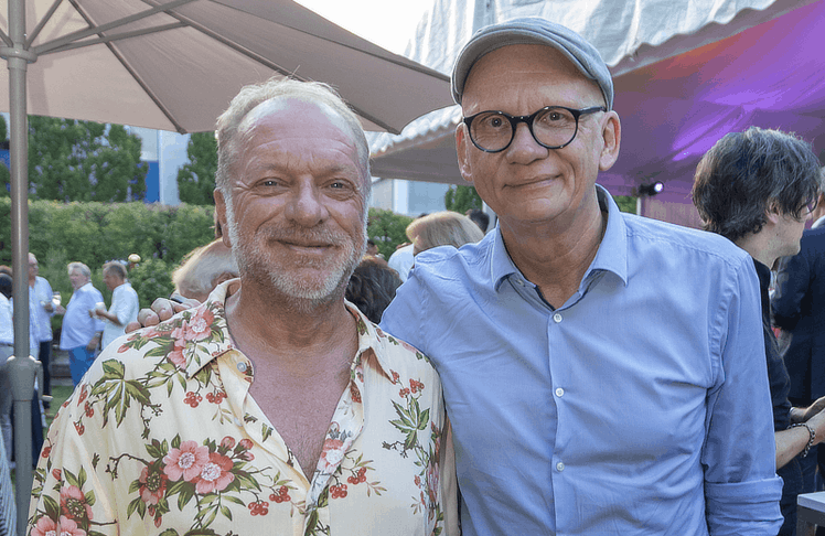 V.l.n.r.: Reinhard Nowak (Kabarettist) und Oliver Baier (Schauspieler) © Jürgen Hammerschmid