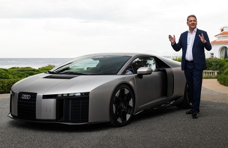 Audi-CEO Gernot Döllner bei der Präsentation des neuen Nuvolari.